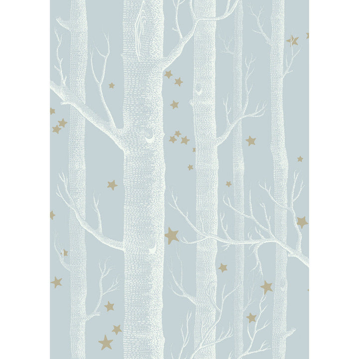 Woods & Stars Powder Blue by Cole & Son Designer Wallcovering COLE & SON WHIMSICAL PAPER - 100% United Kingdom - Horizontal: - and Vertical: 28.3 20.5 - Swanky Fabrics -