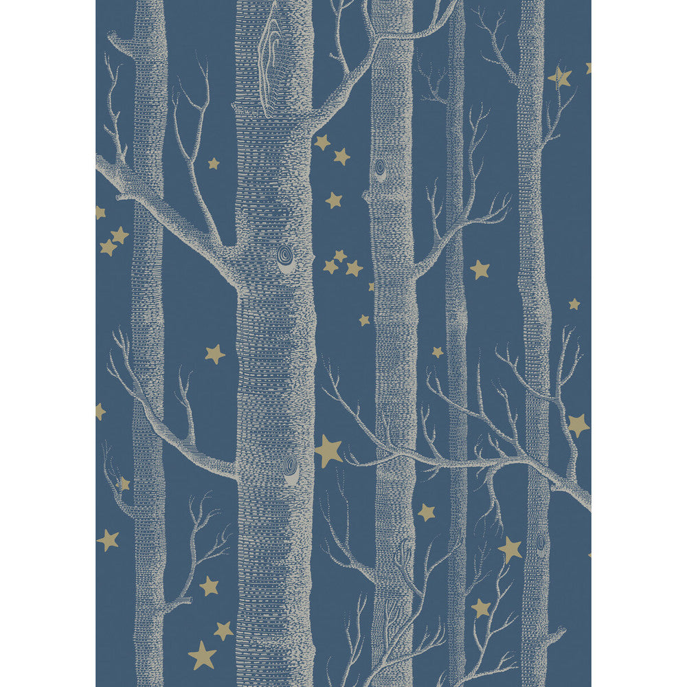 Woods & Stars Midnight by Cole & Son Designer Wallcovering COLE & SON WHIMSICAL PAPER - 100% United Kingdom - Horizontal: - and Vertical: 28.3 20.5 - Swanky Fabrics -