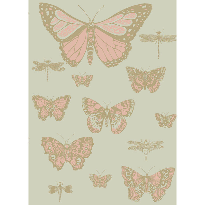 Butterflies & Dragonflies Pink On Oliv by Cole & Son Wallcovering Cole & Son Wallcovering Butterflies & Dragonflies Pink On OlivWallcovering COLE & SON WHIMSICAL PAPER - 100% United Kingdom </p><p>Repeat: H: , V: 28.3 20.5 - Fabric Carolina -