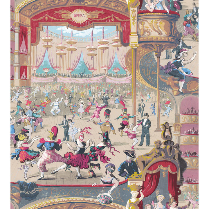 Cabaret Red & Yellow by Cole & Son Wallcovering COLE & SON WHIMSICAL PAPER - 100% United Kingdom Horizontal: and Vertical: 30 27 - Fabric Carolina -