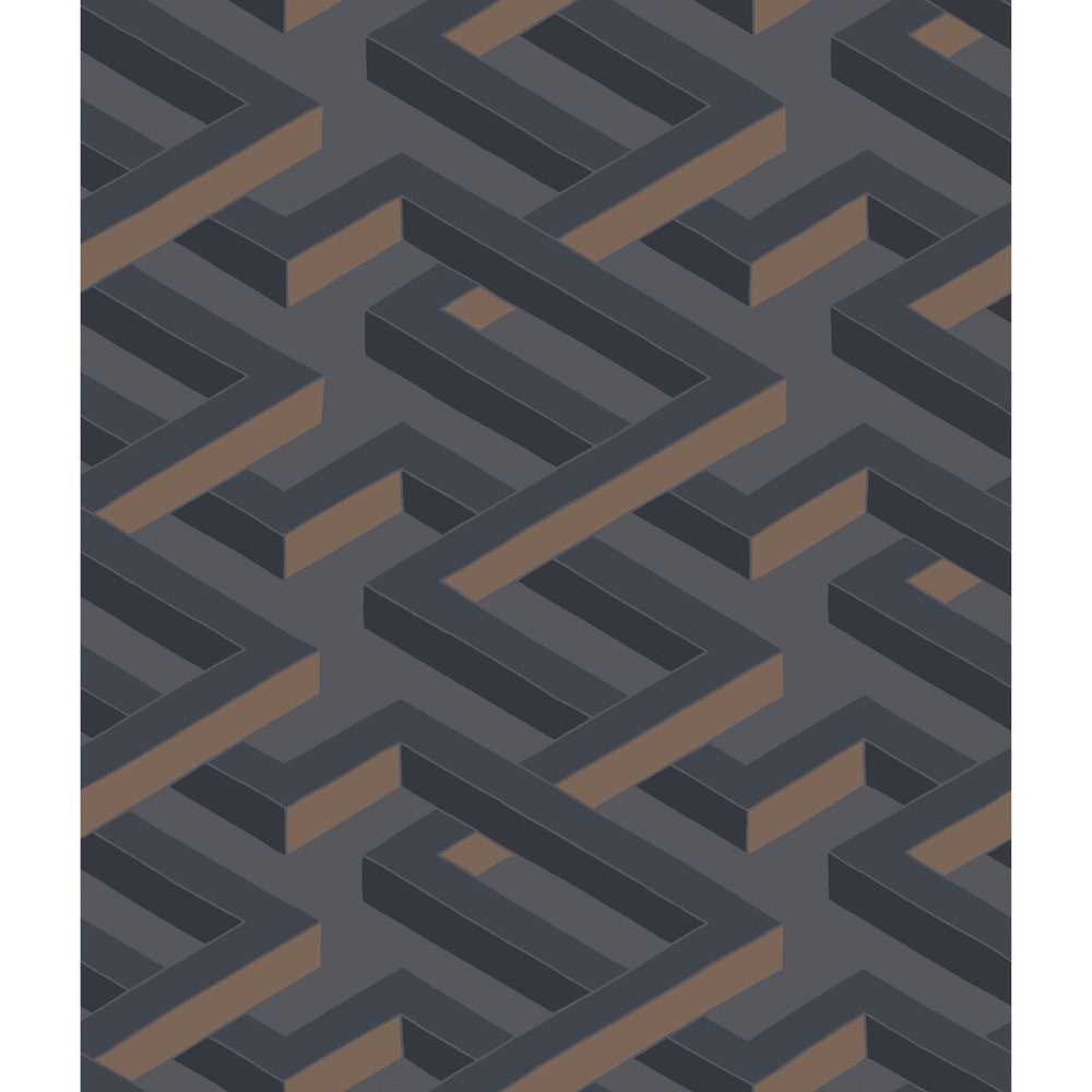 Luxor Charcoal by Cole & Son Wallcovering COLE & SON GEOMETRIC II PAPER - 100% United Kingdom Horizontal: and Vertical: 12 20.5 - Fabric Carolina -