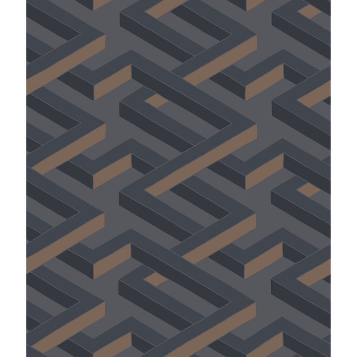 Luxor Charcoal by Cole & Son Wallcovering COLE & SON GEOMETRIC II PAPER - 100% United Kingdom Horizontal: and Vertical: 12 20.5 - Fabric Carolina -