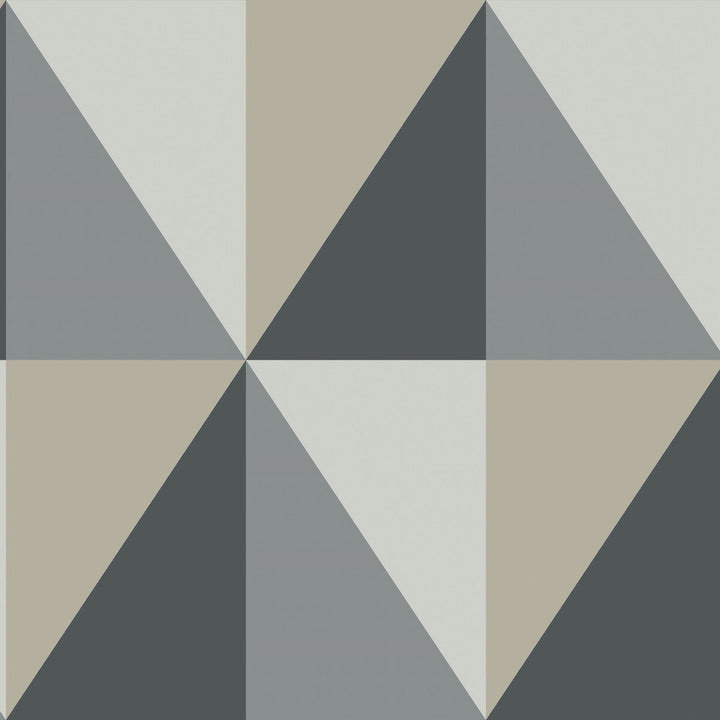 Apex Grand Grey And Black by Cole & Son Wallcovering COLE & SON GEOMETRIC II PAPER - 100% United Kingdom - Horizontal: - and Vertical: 27 27 - Fabric Carolina -