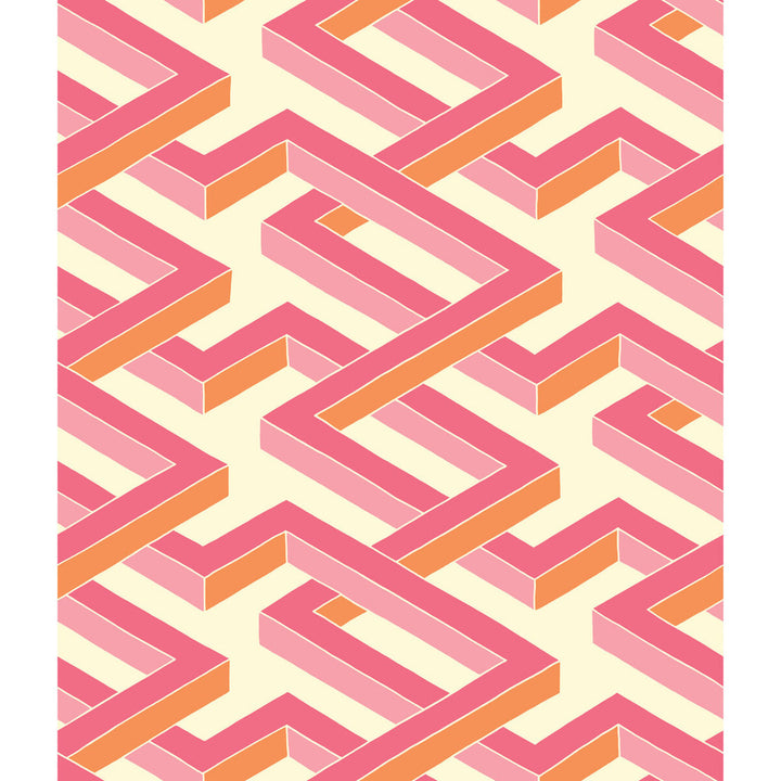Luxor Pink by Cole & Son Wallcovering COLE & SON GEOMETRIC II PAPER - 100% United Kingdom Horizontal: and Vertical: 12 20.5 - Fabric Carolina -