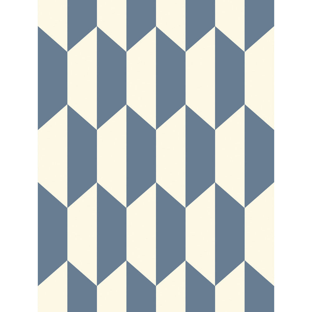 Tile Blue And White by Cole & Son Designer Wallcovering COLE & SON GEOMETRIC II PAPER - 100% United Kingdom - Horizontal: - and Vertical: 13.8 21 - Swanky Fabrics -