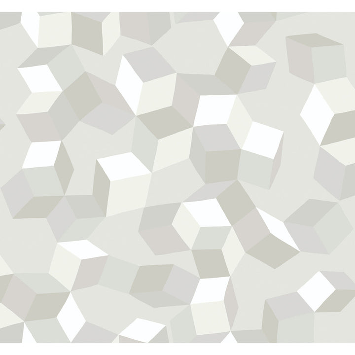 Puzzle White On White by Cole & Son Wallcovering COLE & SON GEOMETRIC II PAPER - 100% United Kingdom Horizontal: and Vertical: 25.2 27 - Fabric Carolina -