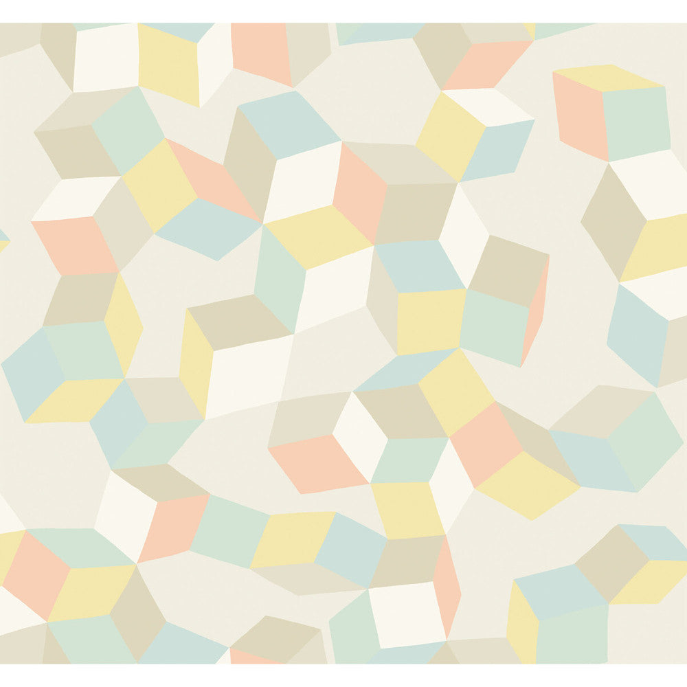 Puzzle Pale Pastel by Cole & Son Wallcovering COLE & SON GEOMETRIC II PAPER - 100% United Kingdom Horizontal: and Vertical: 25.2 27 - Fabric Carolina -