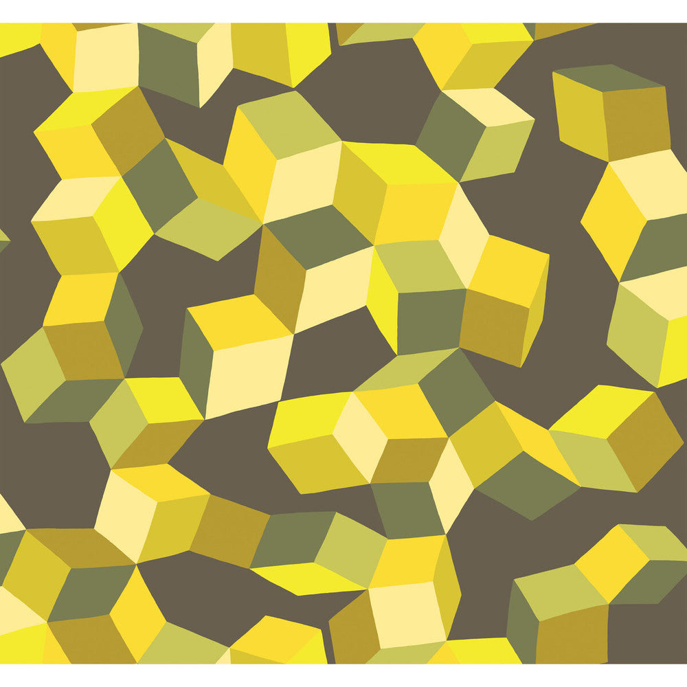 Puzzle Yellow And Black by Cole & Son Wallcovering COLE & SON GEOMETRIC II PAPER - 100% United Kingdom - Horizontal: - and Vertical: 25.2 27 - Fabric Carolina -