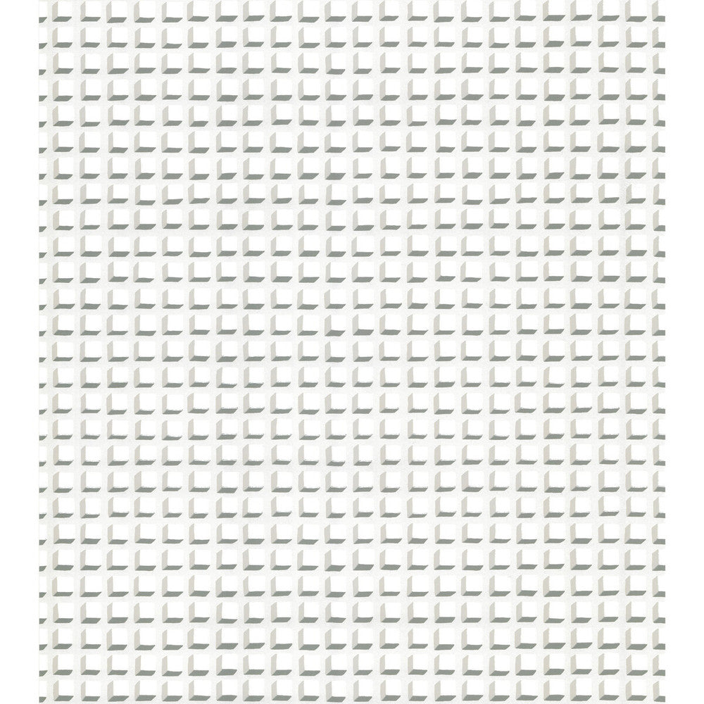 Mosaic White And White by Cole & Son Designer Wallcovering COLE & SON GEOMETRIC II PAPER - 100% United Kingdom Horizontal: and Vertical: 1 20.5 - Swanky Fabrics -