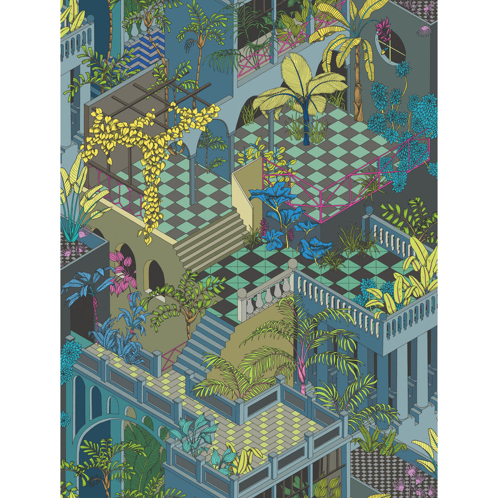 Miami Navy And Pink by Cole & Son Wallcovering COLE & SON GEOMETRIC II PAPER - 100% United Kingdom - Horizontal: - and Vertical: 35.4 27 - Fabric Carolina -