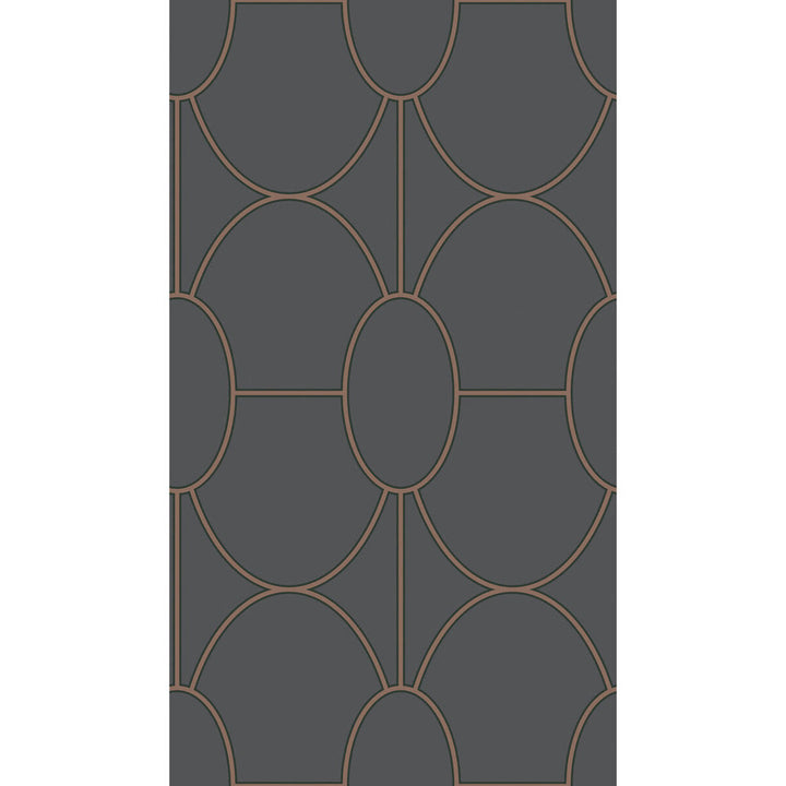 Riviera Charcoal by Cole & Son Designer Wallcovering COLE & SON GEOMETRIC II PAPER - 100% United Kingdom Horizontal: and Vertical: 18 20.5 - Swanky Fabrics -