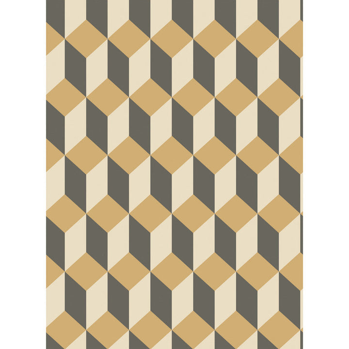 Delano Gold And Black by Cole & Son Designer Wallcovering COLE & SON GEOMETRIC II PAPER - 100% United Kingdom Horizontal: and Vertical: 9.5 21 - Swanky Fabrics -