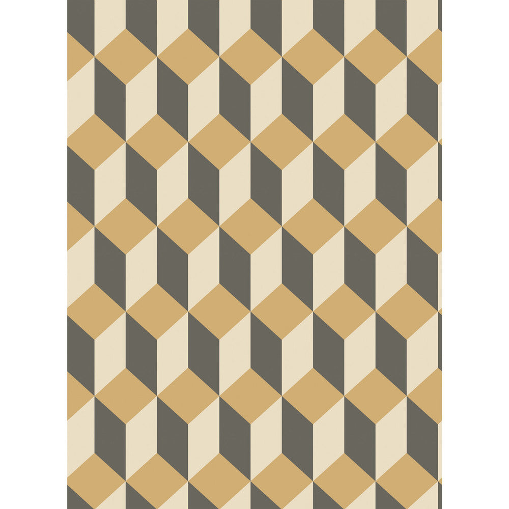 Delano Gold And Black by Cole & Son Wallcovering COLE & SON GEOMETRIC II PAPER - 100% United Kingdom - Horizontal: - and Vertical: 9.5 21 - Fabric Carolina -