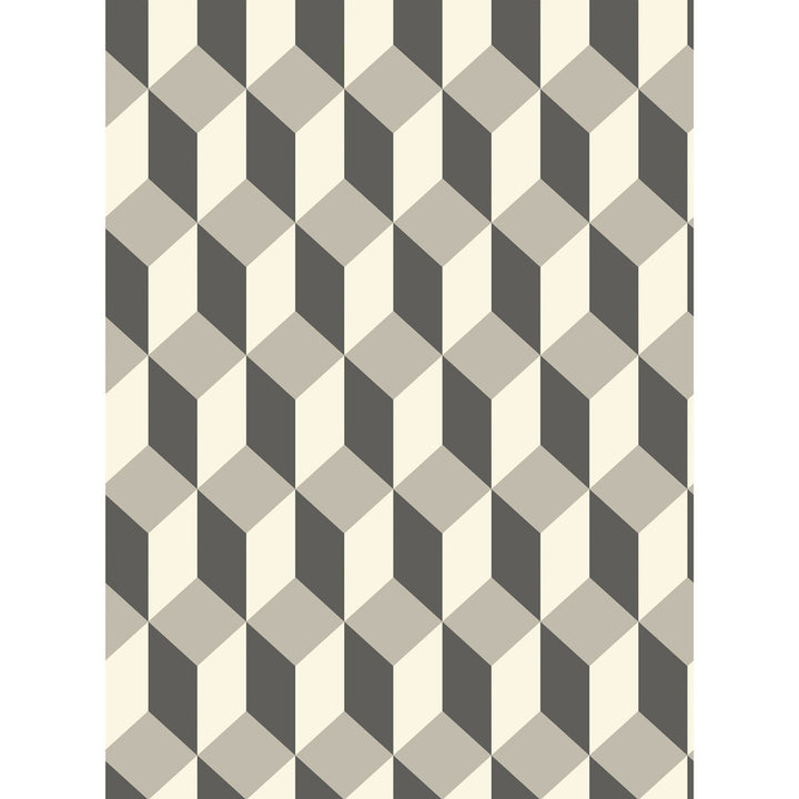 Delano Grey And Black by Cole & Son Wallcovering COLE & SON GEOMETRIC II PAPER - 100% United Kingdom Horizontal: and Vertical: 9.5 21 - Fabric Carolina -