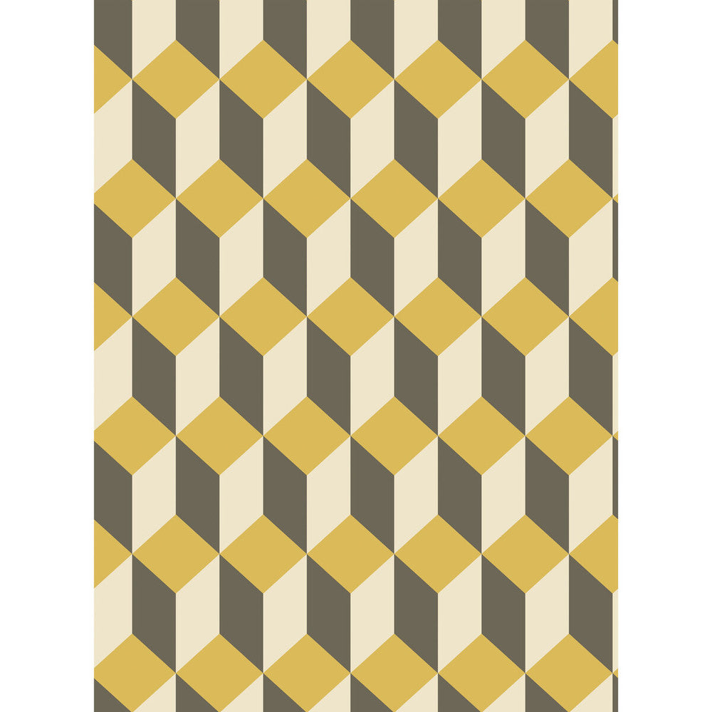 Delano Yellow And Black by Cole & Son Designer Wallcovering COLE & SON GEOMETRIC II PAPER - 100% United Kingdom Horizontal: and Vertical: 9.5 21 - Swanky Fabrics -