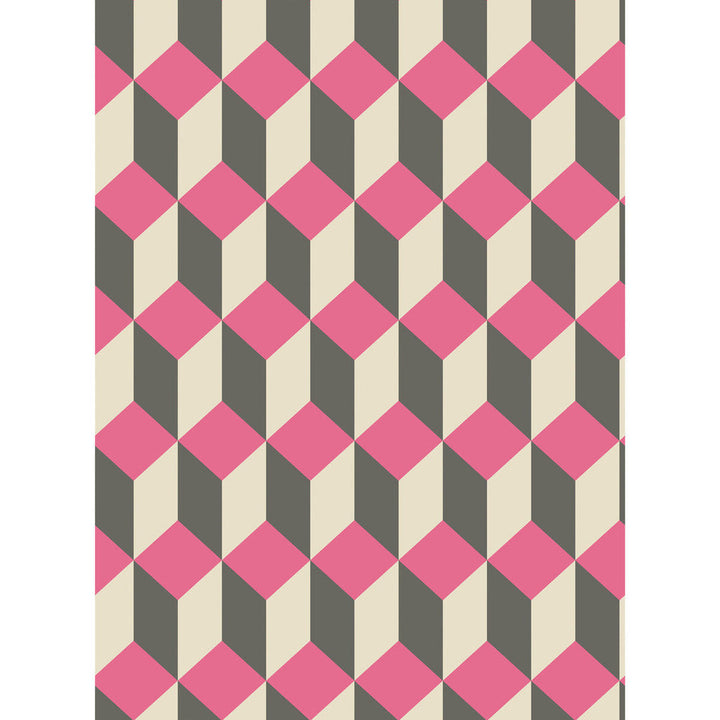 Delano Pink And Black by Cole & Son Designer Wallcovering COLE & SON GEOMETRIC II PAPER - 100% United Kingdom Horizontal: and Vertical: 9.5 21 - Swanky Fabrics -