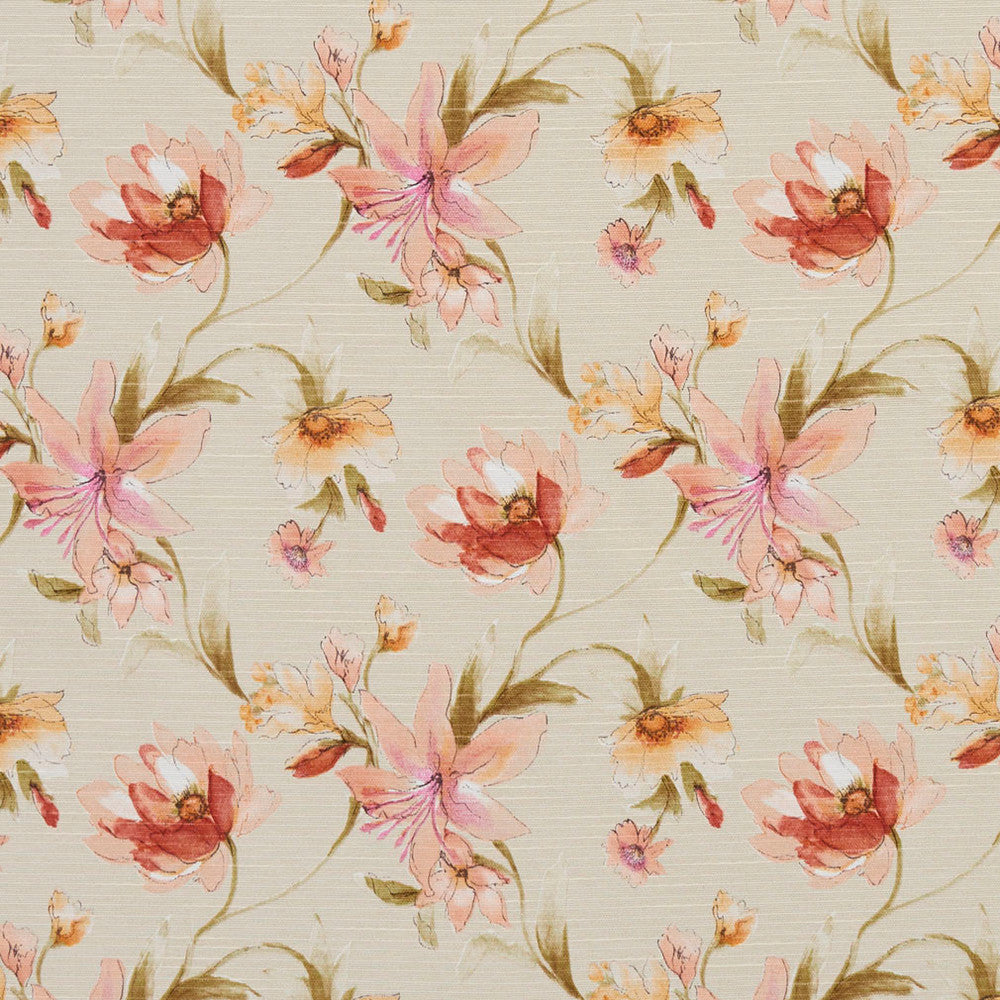 10870-02 by Charlotte Fabric Botanical Prints 60% Cotton, 40% Polyester Spain Exceeds 80,000 Wyzenbeek Rubs (Heavy Duty) Horizontal: 13.5" x Vertical: 12.5" 54 Inches - Fabric Carolina -
