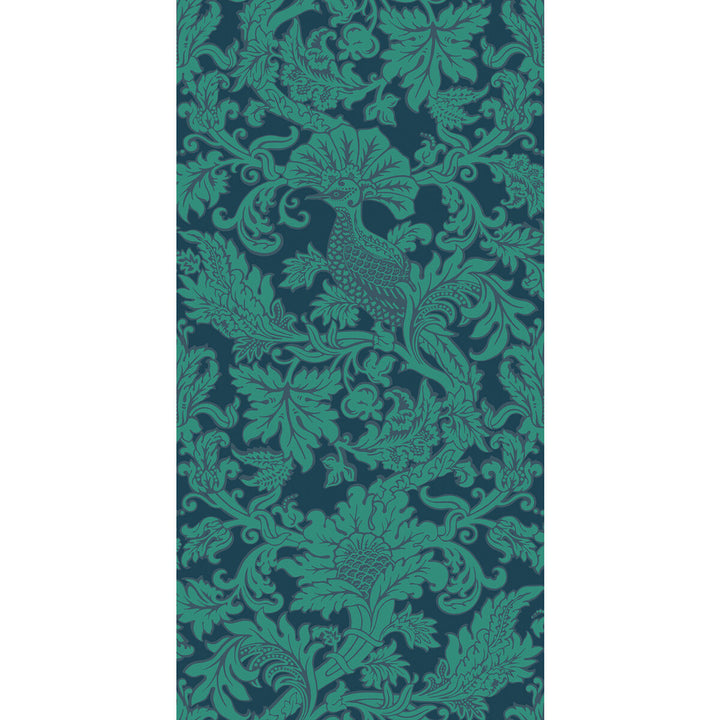 Balabina Midnight & Jade by Cole & Son Wallcovering COLE & SON MARIINSKY DAMASK PAPER - 100% United Kingdom - Horizontal: - and Vertical: 40 20.5 - Fabric Carolina -