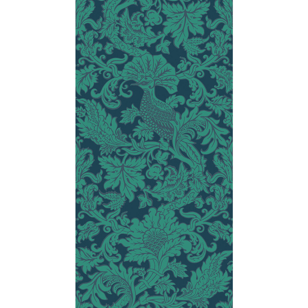 Balabina Midnight & Jade by Cole & Son Wallcovering COLE & SON MARIINSKY DAMASK PAPER - 100% United Kingdom Horizontal: and Vertical: 40 20.5 - Fabric Carolina -