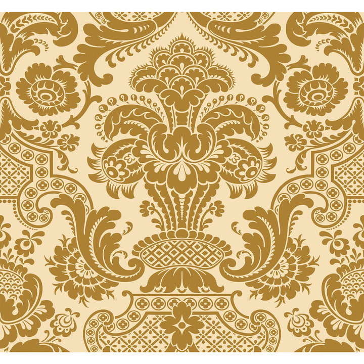 Carmen Cs Gold by Cole & Son Designer Wallcovering COLE & SON MARIINSKY DAMASK PAPER - 100% United Kingdom - Horizontal: - and Vertical: 25.25 27 - Swanky Fabrics -