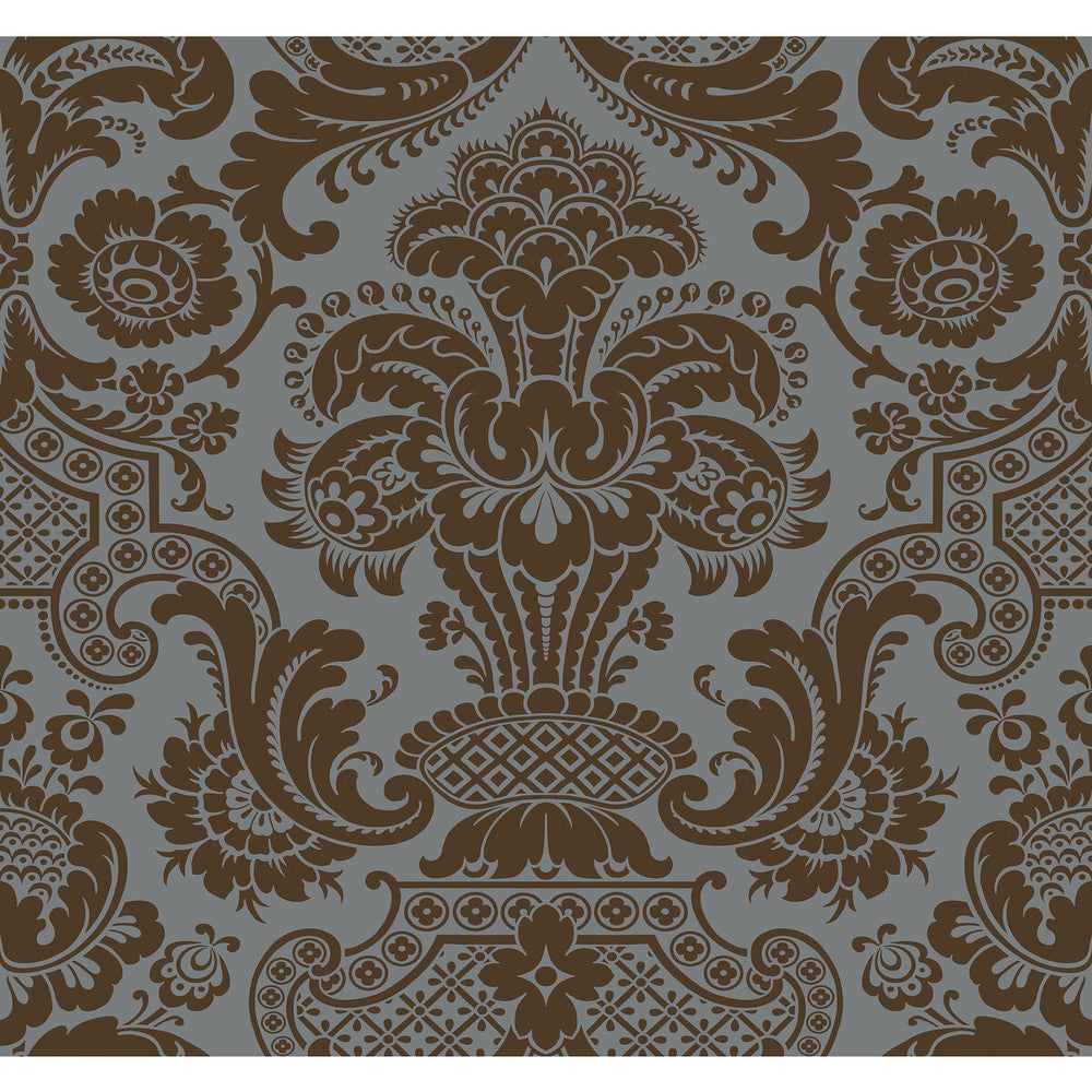 Carmen Cs Charcoal by Cole & Son Wallcovering COLE & SON MARIINSKY DAMASK PAPER - 100% United Kingdom Horizontal: and Vertical: 25.25 27 - Fabric Carolina -
