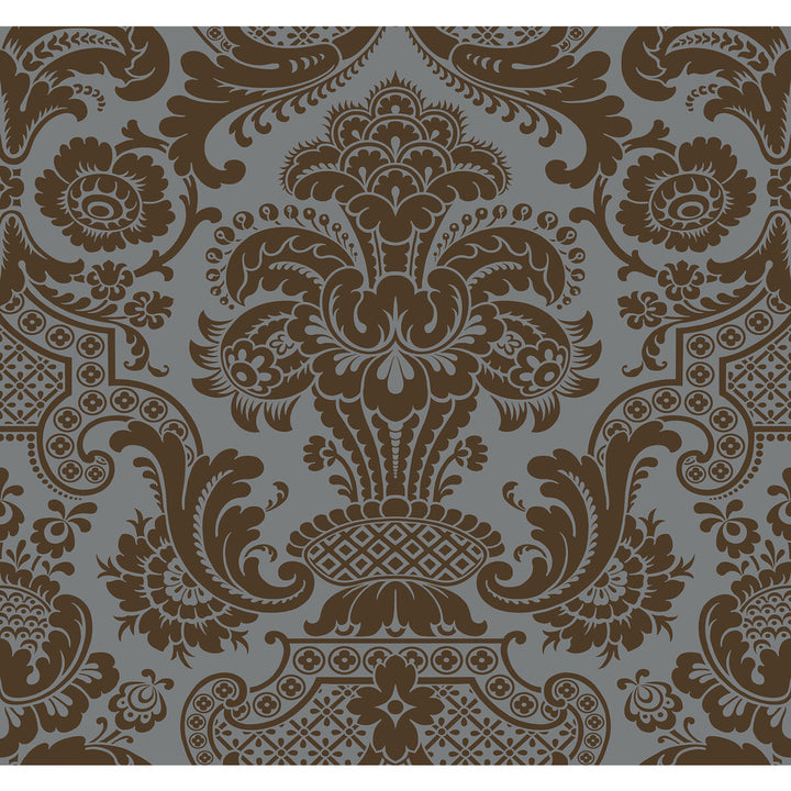 Carmen Cs Charcoal by Cole & Son Wallcovering COLE & SON MARIINSKY DAMASK PAPER - 100% United Kingdom Horizontal: and Vertical: 25.25 27 - Fabric Carolina -