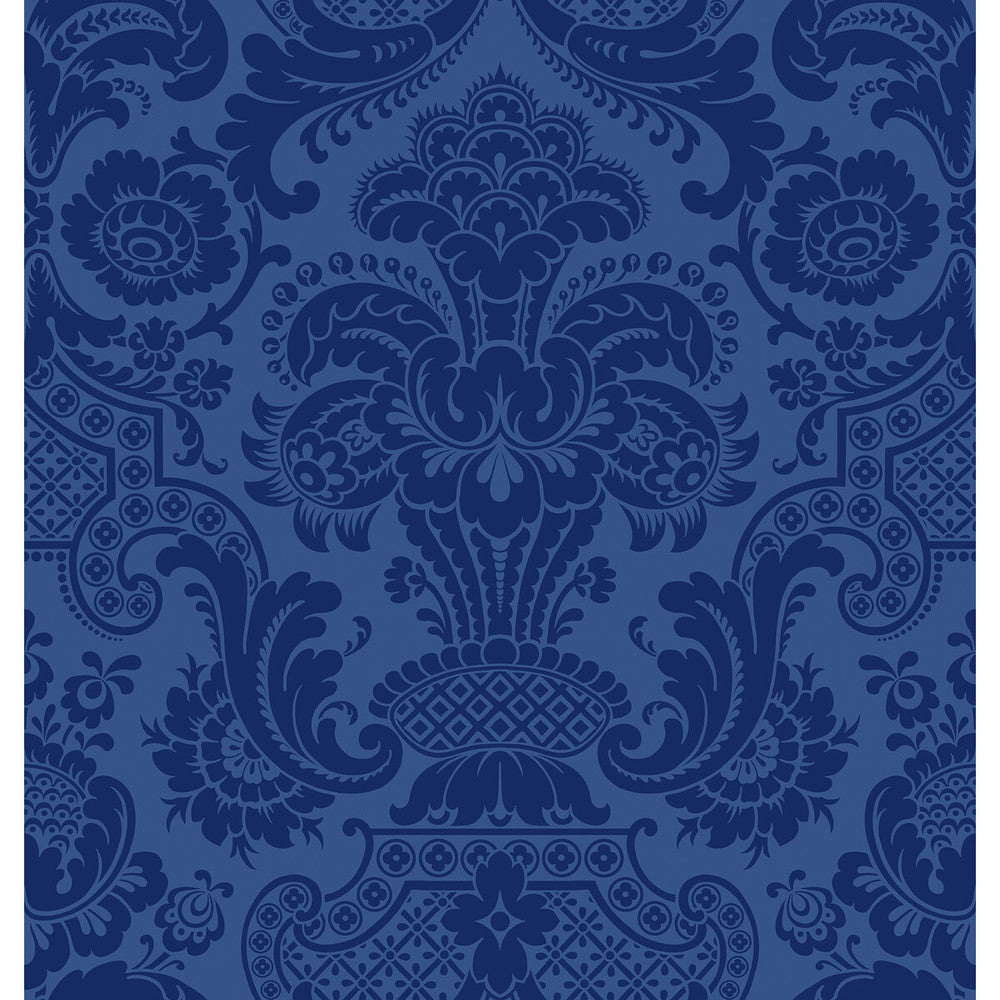 Petrouchka Blue by Cole & Son Wallcovering COLE & SON MARIINSKY DAMASK PAPER - 100% United Kingdom Horizontal: and Vertical: 28.25 27 - Fabric Carolina -
