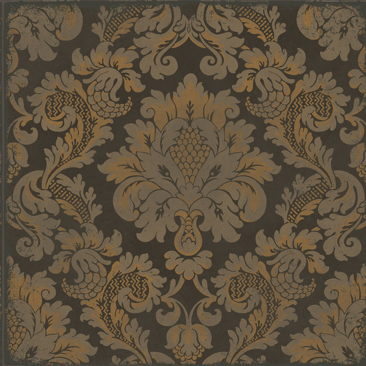 Stravinsky Charcoal & Bronze by Cole & Son Wallcovering COLE & SON MARIINSKY DAMASK PAPER - 100% United Kingdom Horizontal: and Vertical: 20.5 20.5 - Fabric Carolina -