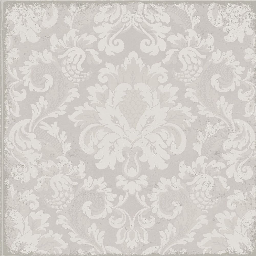 Stravinsky White by Cole & Son Designer Wallcovering COLE & SON MARIINSKY DAMASK PAPER - 100% United Kingdom Horizontal: and Vertical: 20.5 20.5 - Swanky Fabrics -
