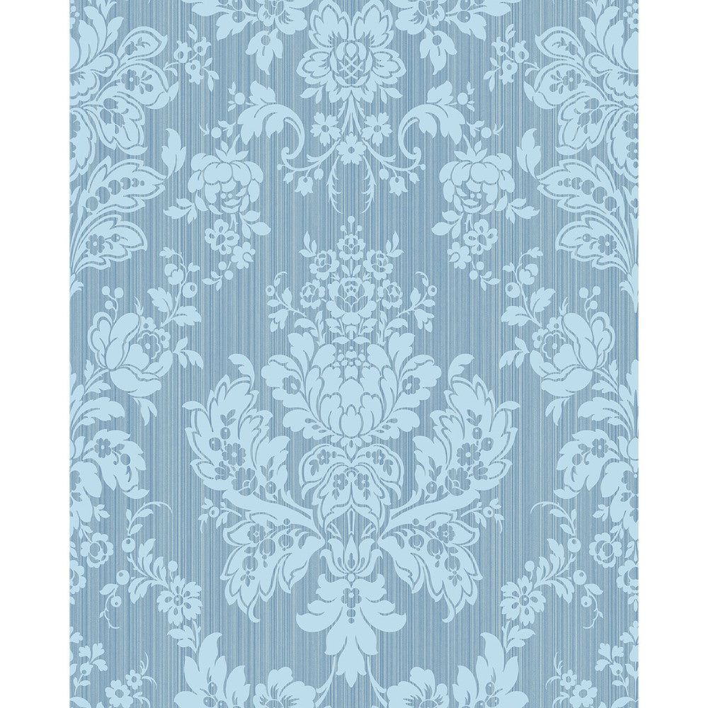 Giselle Blue by Cole & Son Wallcovering COLE & SON MARIINSKY DAMASK PAPER - 100% United Kingdom - Horizontal: - and Vertical: 25.25 20.5 - Fabric Carolina -