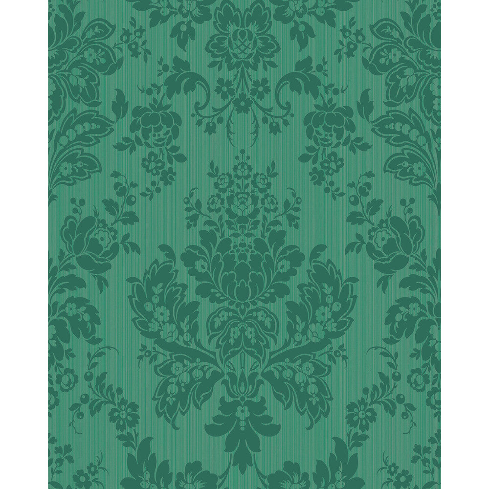 Giselle Forest Green by Cole & Son Wallcovering COLE & SON MARIINSKY DAMASK PAPER - 100% United Kingdom - Horizontal: - and Vertical: 25.25 20.5 - Fabric Carolina -