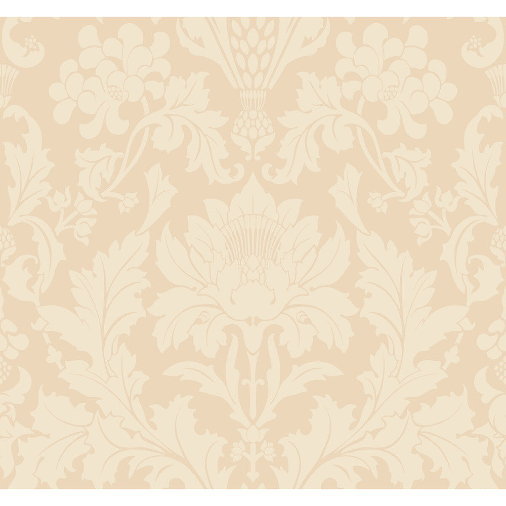 Fonteyn Buff by Cole & Son Designer Wallcovering COLE & SON MARIINSKY DAMASK PAPER - 100% United Kingdom Horizontal: and Vertical: 25.25 27 - Swanky Fabrics -