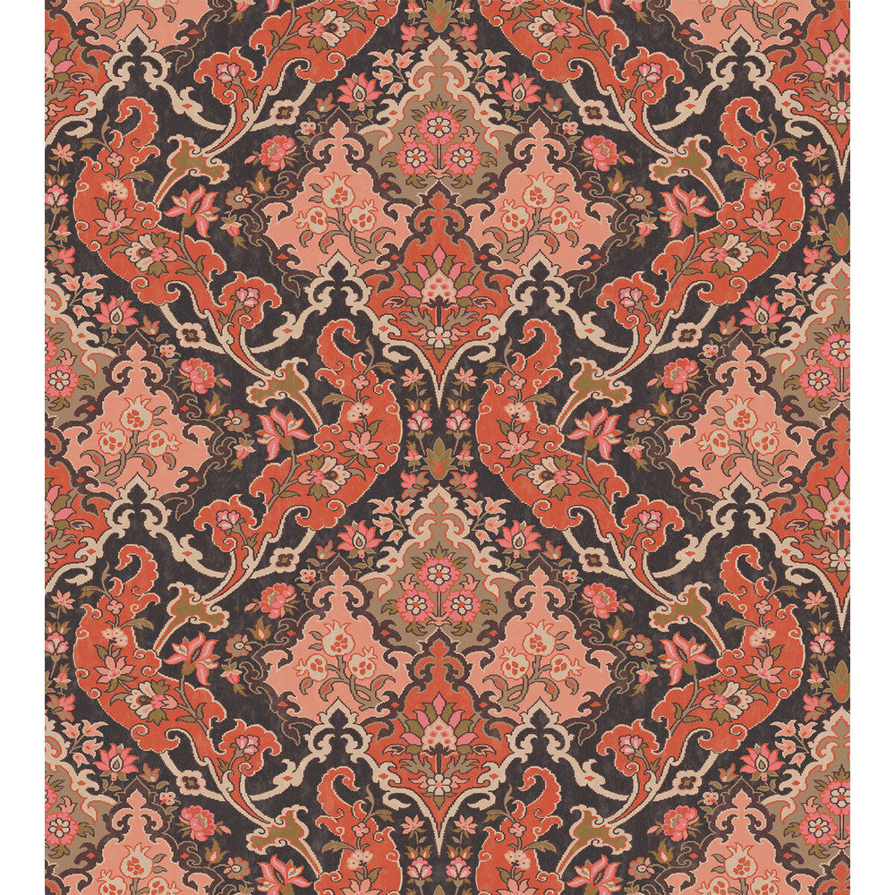 Pushkin Coral by Cole & Son Wallcovering COLE & SON MARIINSKY DAMASK PAPER - 100% United Kingdom - Horizontal: - and Vertical: 15 27 - Fabric Carolina -