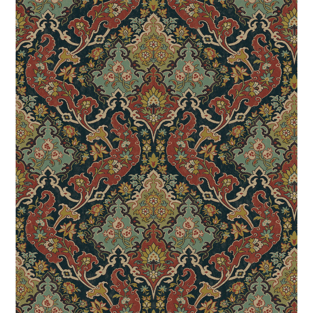 Pushkin Multi-Coloured by Cole & Son Wallcovering COLE & SON MARIINSKY DAMASK PAPER - 100% United Kingdom - Horizontal: - and Vertical: 15 27 - Fabric Carolina -