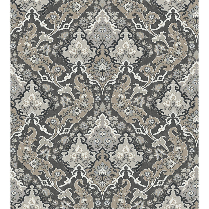 Pushkin Charcoal by Cole & Son Wallcovering COLE & SON MARIINSKY DAMASK PAPER - 100% United Kingdom - Horizontal: - and Vertical: 15 27 - Fabric Carolina -