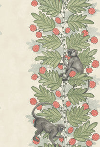 Acacia Green & Coral Berries by Cole & Son Wallcovering