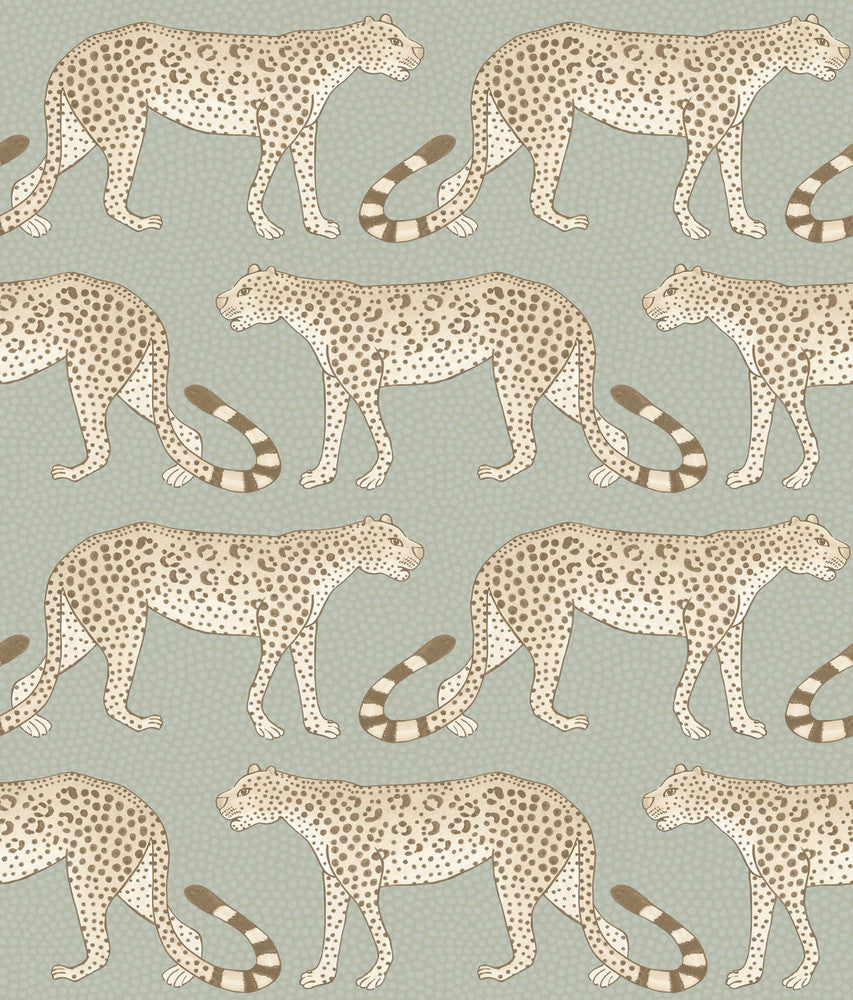 Leopard Walk Olive & White by Cole & Son Wallcovering