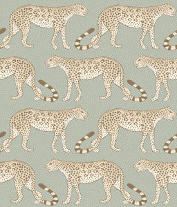 Leopard Walk Olive & White by Cole & Son Wallcovering