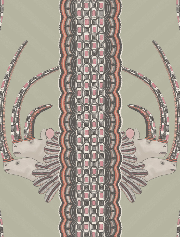 Jabu Olive & Pink by Cole & Son Wallcovering