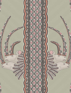 Jabu Olive & Pink by Cole & Son Wallcovering