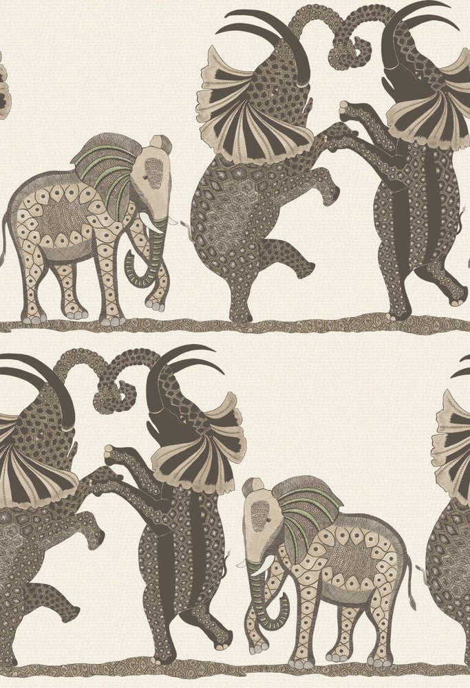 Safari Dance Neutral & Charcoal by Cole & Son Wallcovering