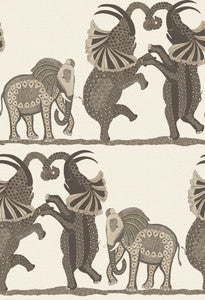 Safari Dance Neutral & Charcoal by Cole & Son Wallcovering
