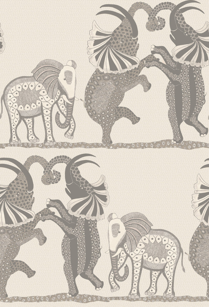 Safari Dance Pale Stone & Grey by Cole & Son Wallcovering
