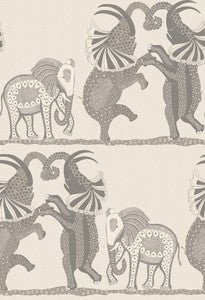 Safari Dance Pale Stone & Grey by Cole & Son Wallcovering