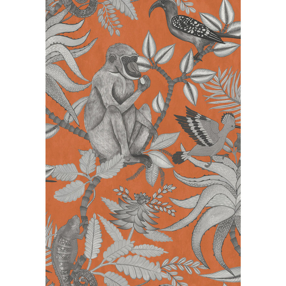 Savuti Orange by Cole & Son Designer Wallcovering COLE & SON ARDMORE PAPER - 100% United Kingdom Horizontal: 20.5 and Vertical: 30 20.5 - Swanky Fabrics -