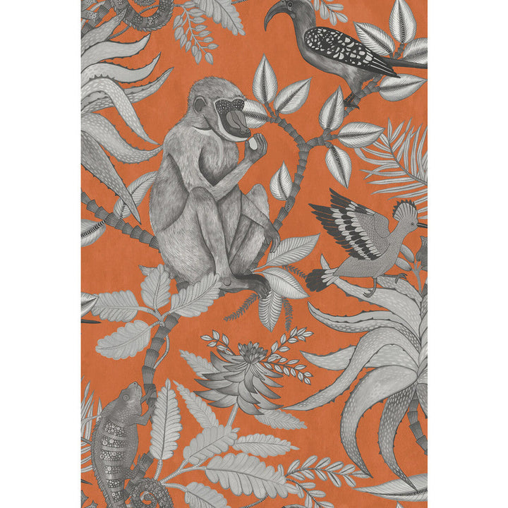 Savuti Orange by Cole & Son Designer Wallcovering COLE & SON ARDMORE PAPER - 100% United Kingdom - Horizontal: 20.5 and Vertical: 30 20.5 - Swanky Fabrics -