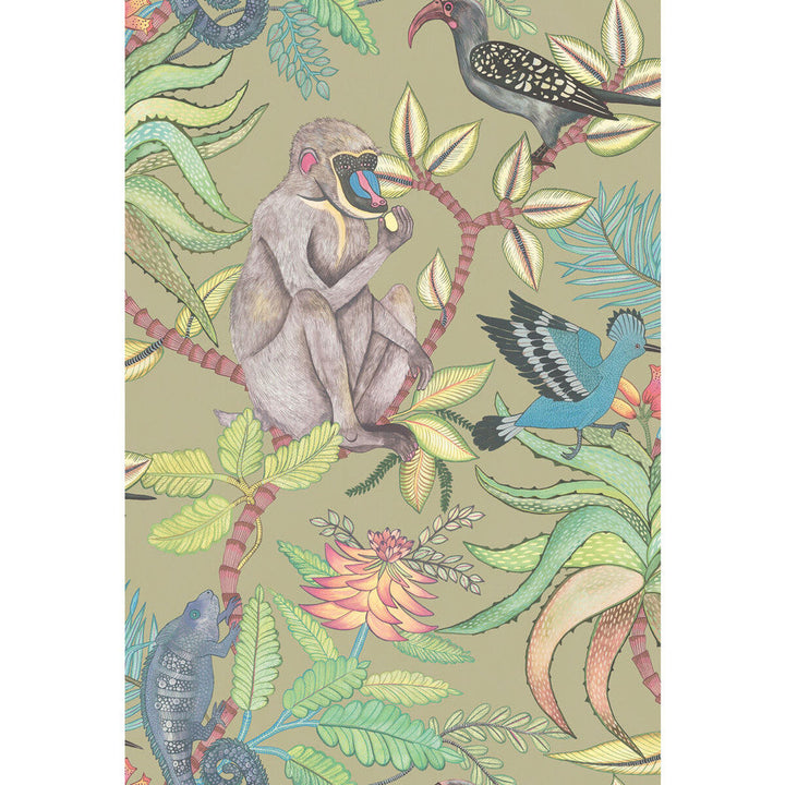 Savuti Khaki Multi by Cole & Son Designer Wallcovering COLE & SON ARDMORE PAPER - 100% United Kingdom Horizontal: 20.5 and Vertical: 30 20.5 - Swanky Fabrics -