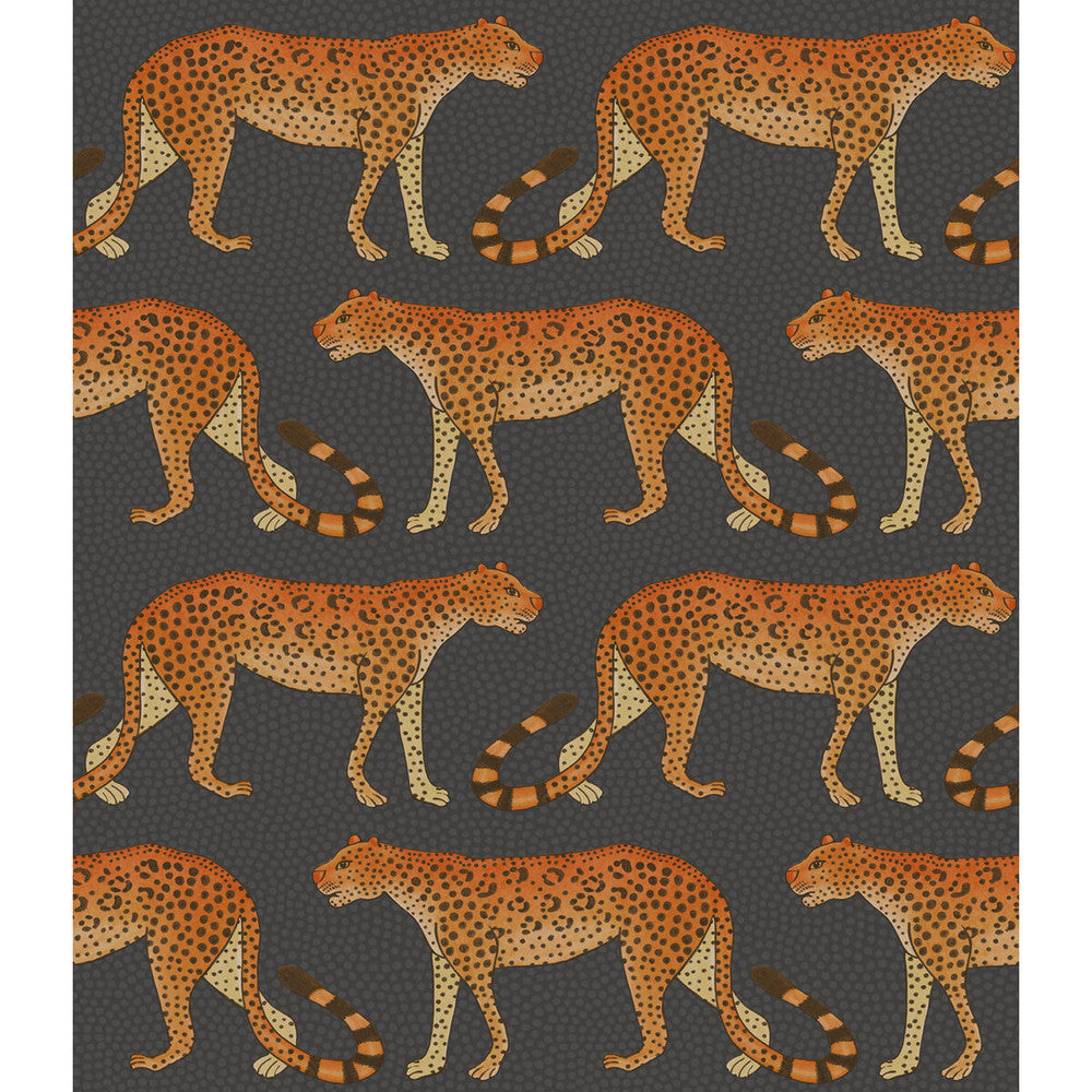 Leopard Walk Charcoal & Orange by Cole & Son Wallcovering Cole & Son Wallcovering Leopard Walk Charcoal & OrangeWallcovering COLE & SON ARDMORE PAPER - 100% United Kingdom </p><p>Repeat: H: , V: 12 20.5 - Fabric Carolina -