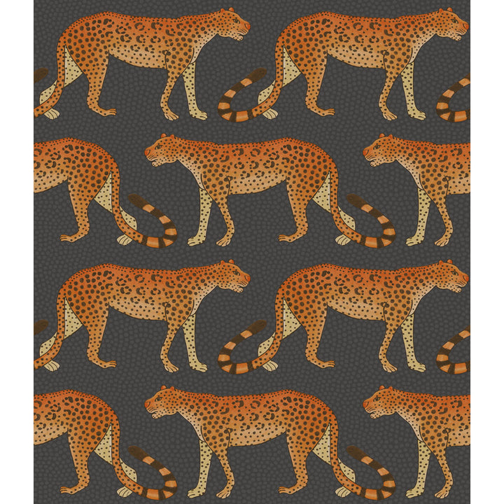 Leopard Walk Charcoal & Orange by Cole & Son Wallcovering COLE & SON ARDMORE PAPER - 100% United Kingdom Horizontal: and Vertical: 12 20.5 - Fabric Carolina -