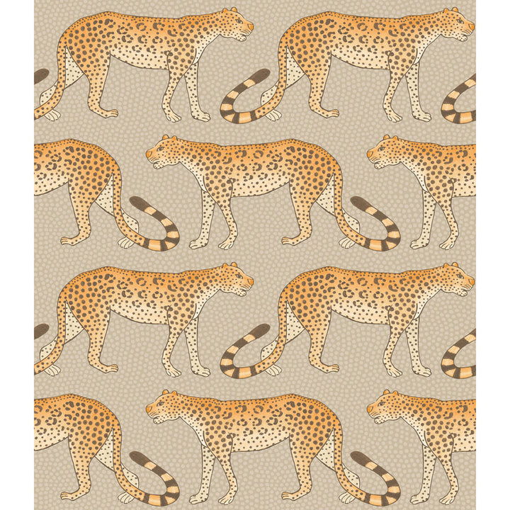 Leopard Walk Stone & Orange by Cole & Son Wallcovering COLE & SON ARDMORE PAPER - 100% United Kingdom Horizontal: and Vertical: 12 20.5 - Fabric Carolina -